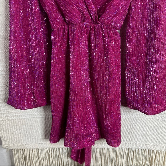HELLO MOLLY hot pink sequin Static Memory mini dress 4 Taylor Swift - Picture 3 of 9
